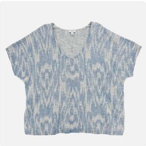 Pure Jill by J. Jill relaxed cotton blend short sleeved sweater tee Large